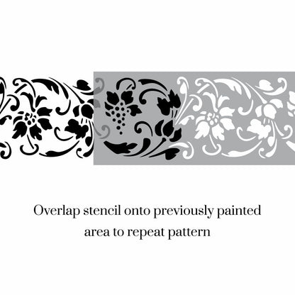 Italian Floral Border Stencil