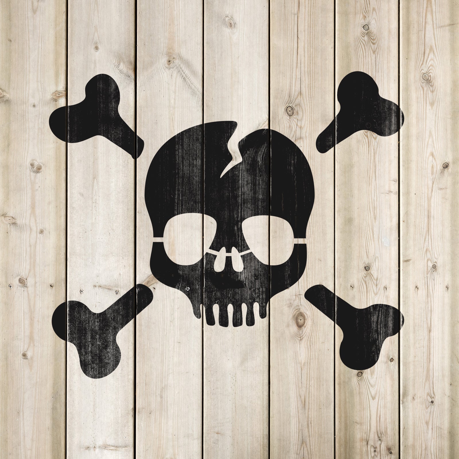 Skull and Crossbones Stencil