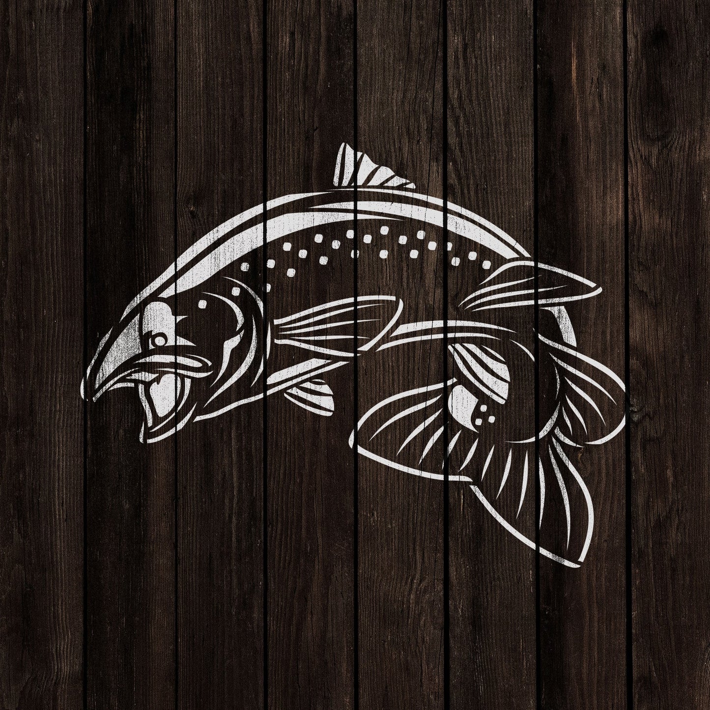 Salmon Fish Stencil