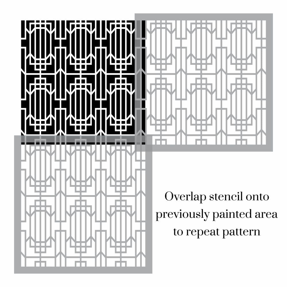 Classic Retro Trellis Stencil