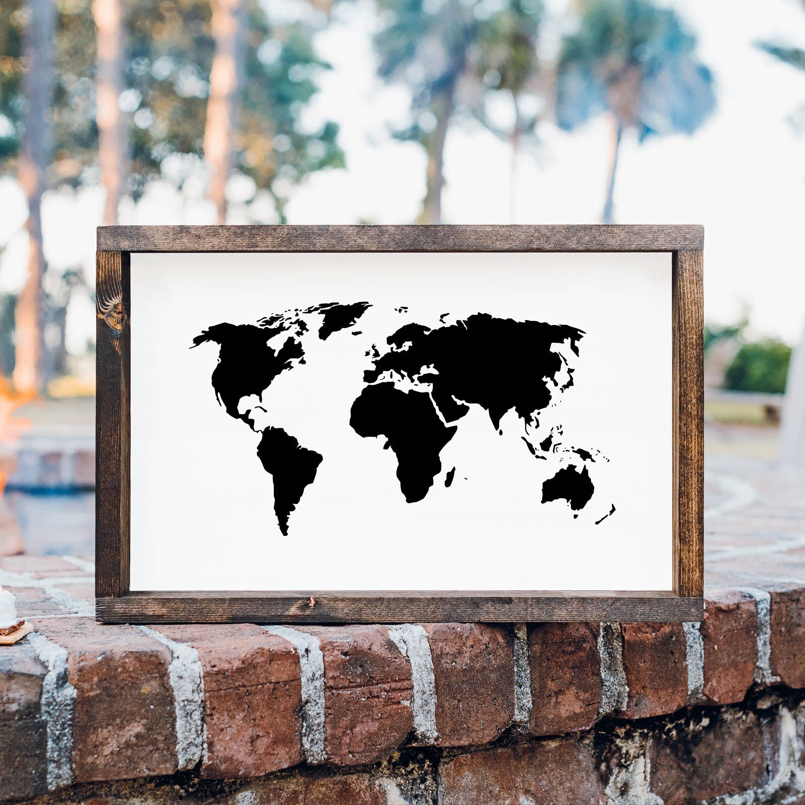 World Map Stencil