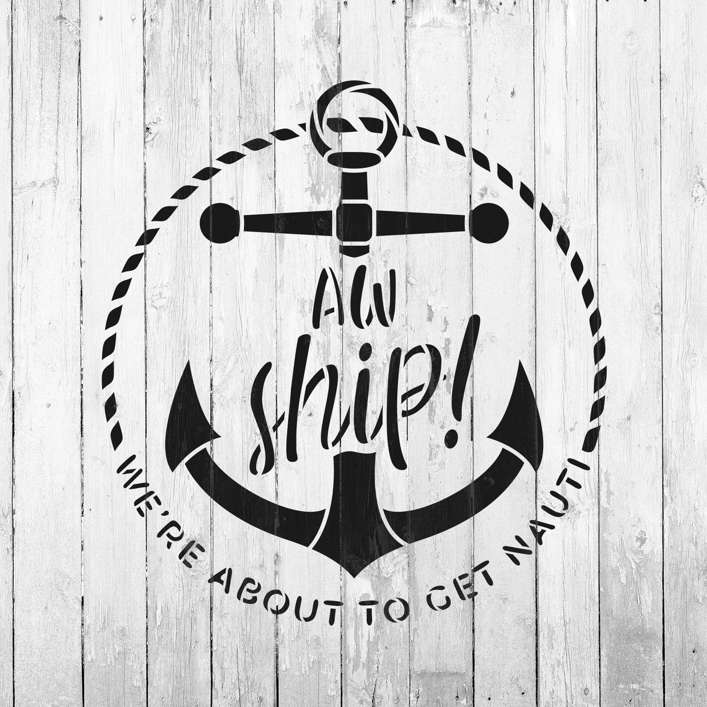 Aw Ship Anchor Stencil