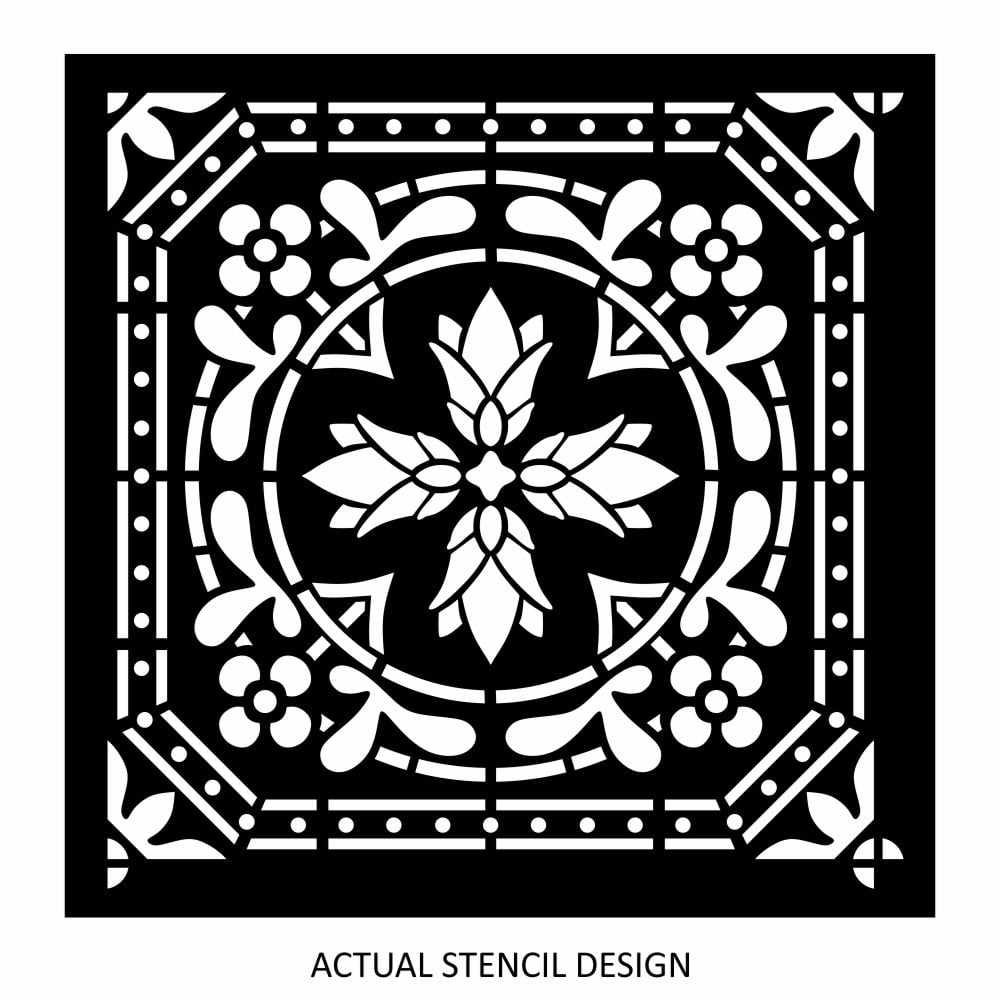 Persian Tulip Tile Stencil