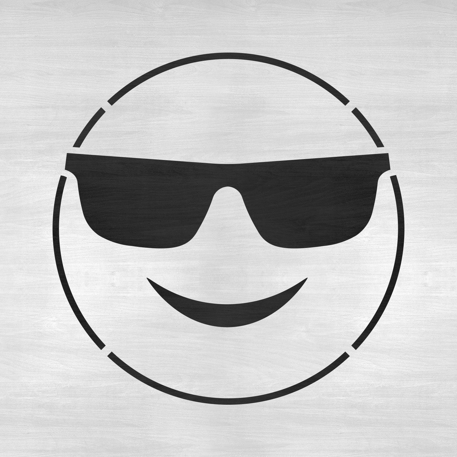 Emoji Sunglasses Smile Stencil