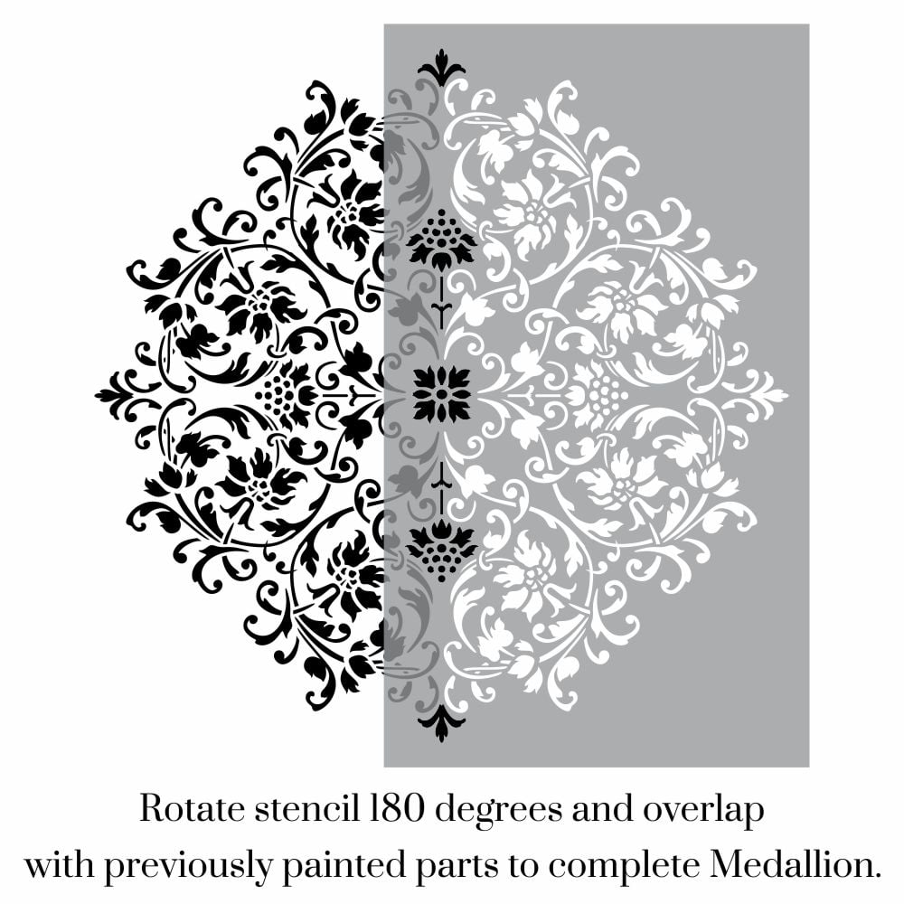 Francine Floral Medallion Stencil