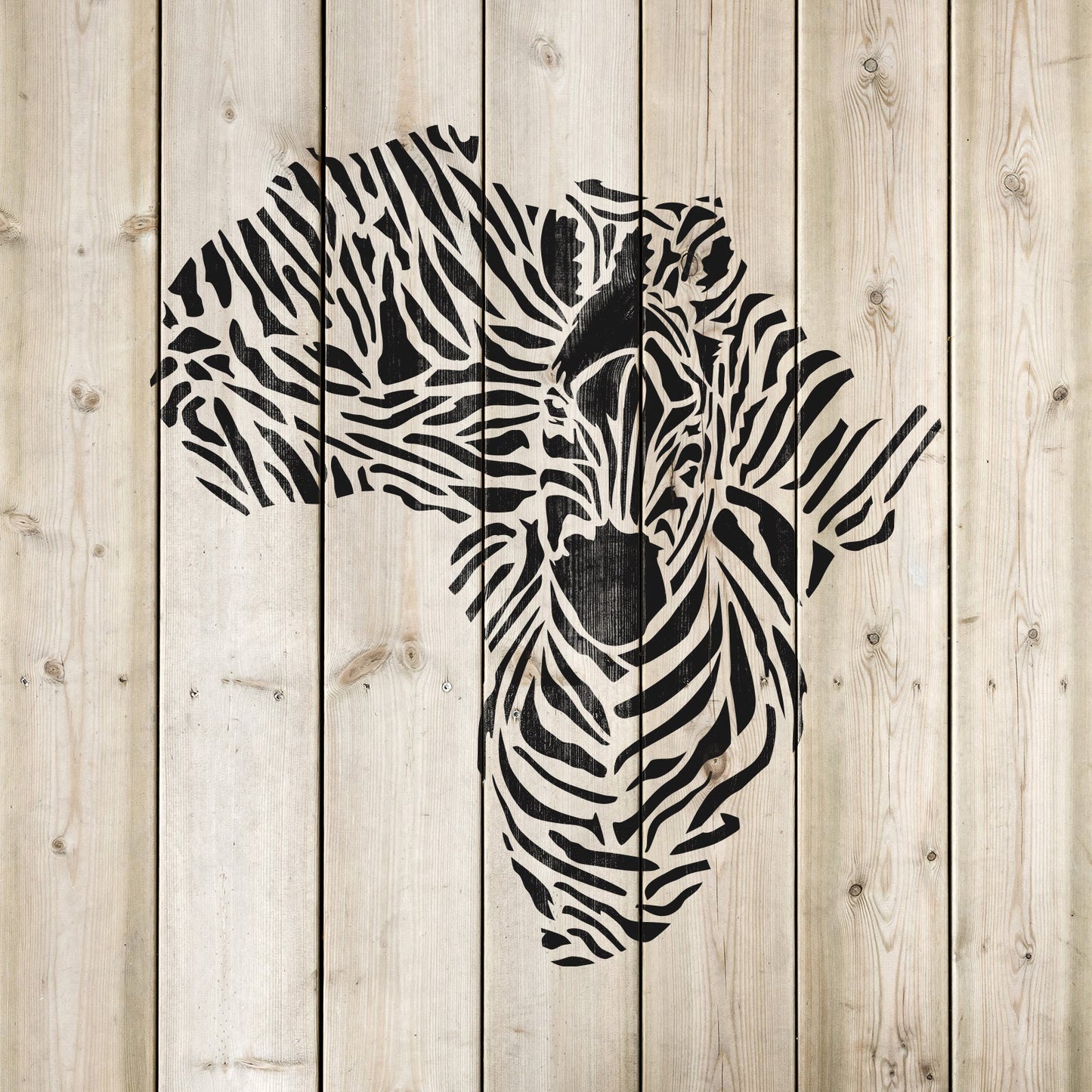 Africa Zebra Stencil