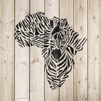 Africa Zebra Stencil