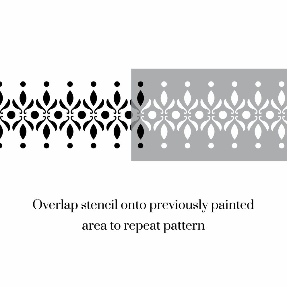 Tahra Border Stencil