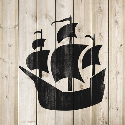 Pirate Ship Stencil