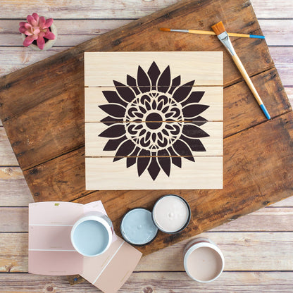 Mandala Sunflower Stencil