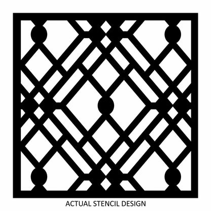 Interwoven Diamond Allover Stencil