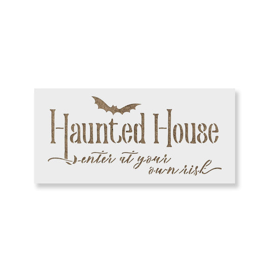 Haunted House Sign Stencil