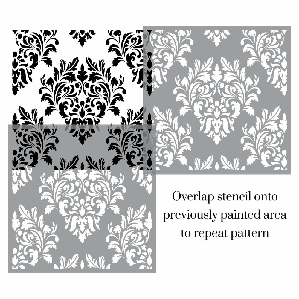 Veneto Damask Wallpaper Stencil