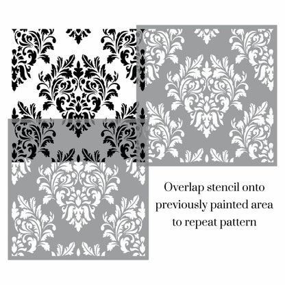 Veneto Damask Wallpaper Stencil