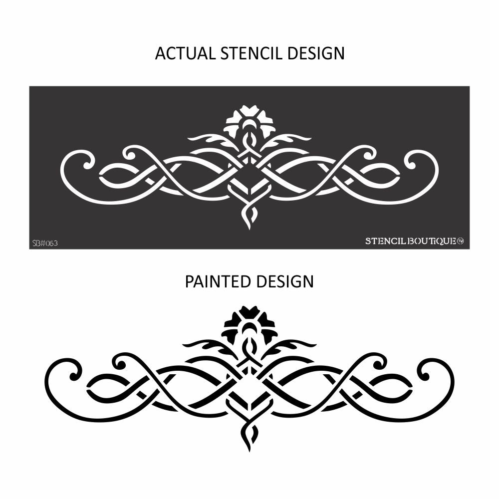 Vintage Decal Border Stencil