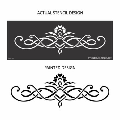 Vintage Decal Border Stencil