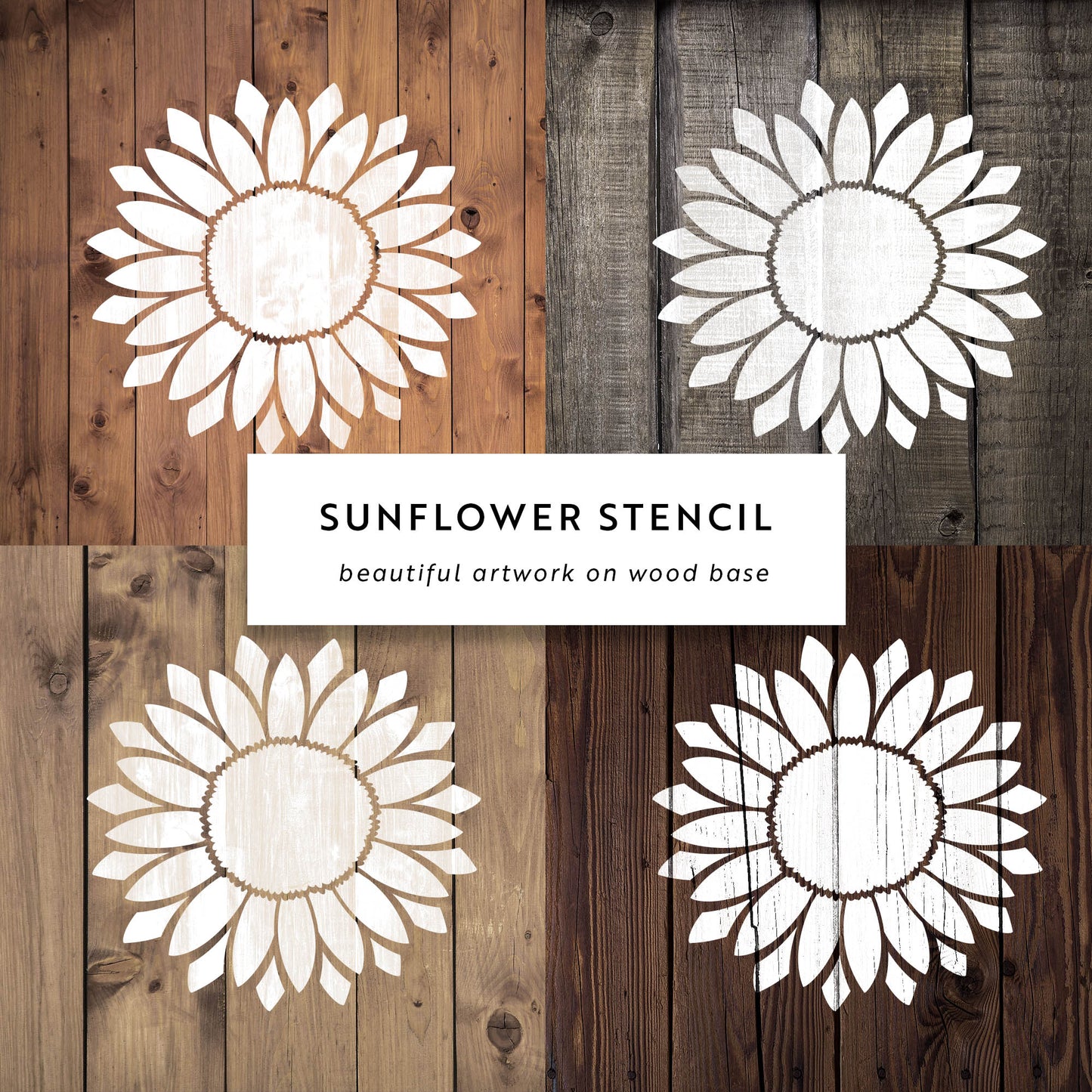 Sunflower Stencil