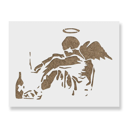 Fallen Angel Banksy Stencil