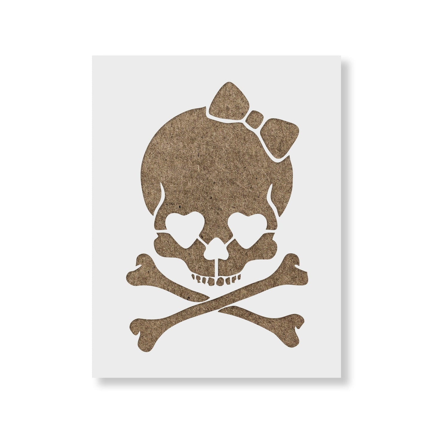 Girly Skull Stencil