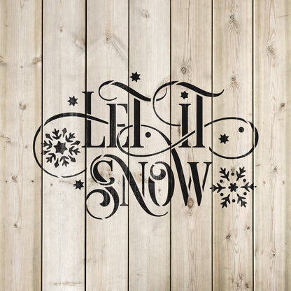 Let It Snow Stencil