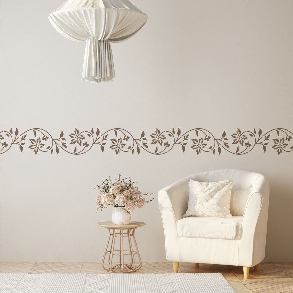 Classic Floral Border Stencil