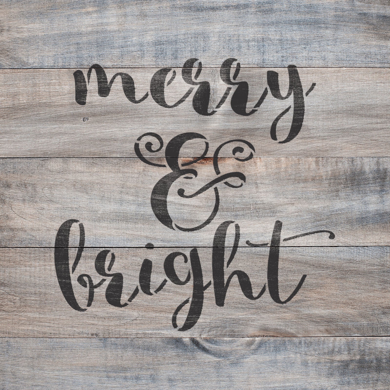 Merry & Bright Stencil