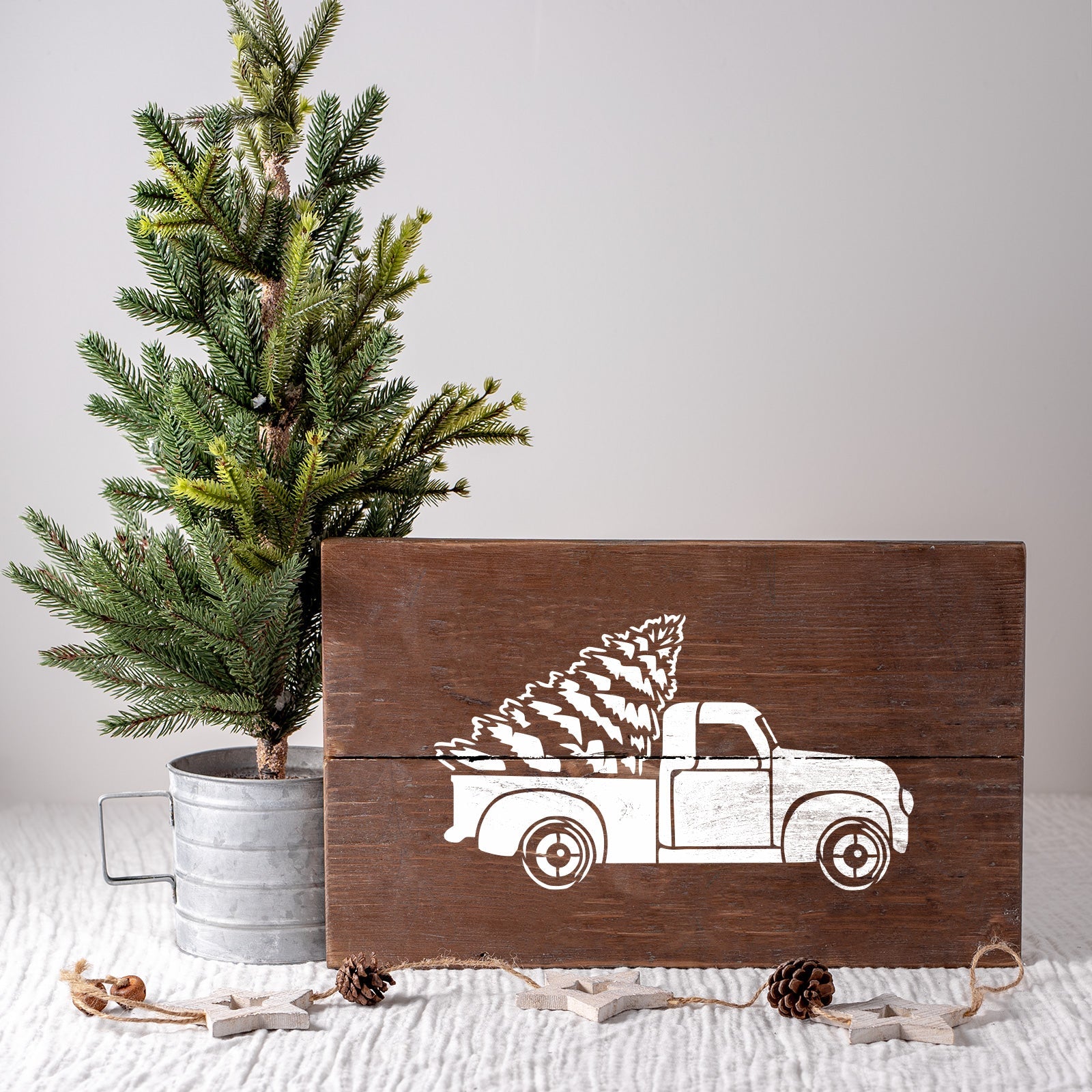 Christmas Truck Stencil