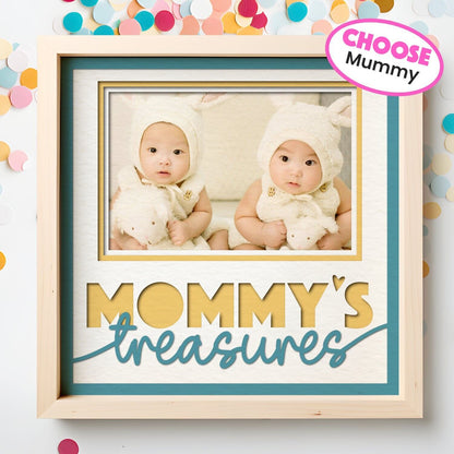 Mummys Treasures - 9 x 9 Inch photo Frame - 1, 2, 3 or 6 photos / Multi Colour